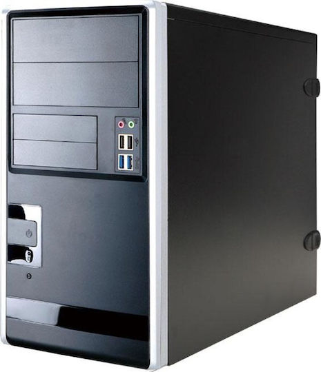 In Win EM-013 Gaming Mini Tower Κουτί Υπολογιστή με Πλαϊνό Παράθυρο Ασημί