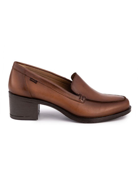 Ragazza Leather Tabac Brown Medium Heels