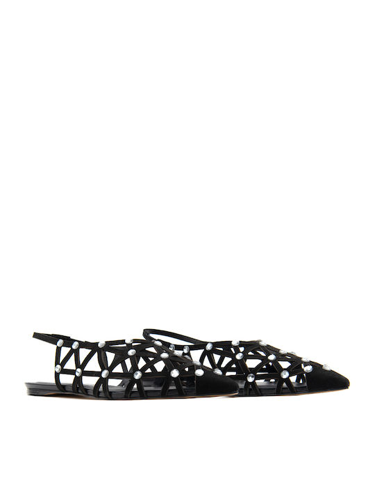 Leather Ballerinas Black