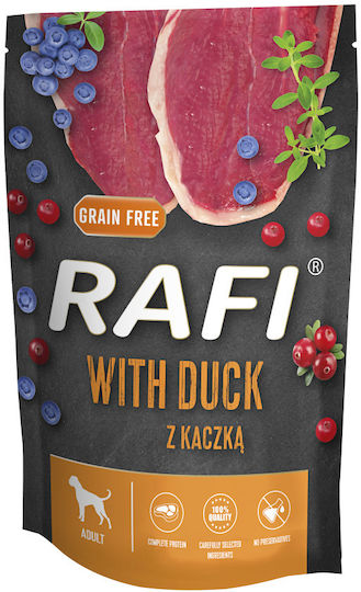 Dolina Noteci Rafi Wet Food Dogs in Pouches with Duck, Meat and Blueberries 500gr