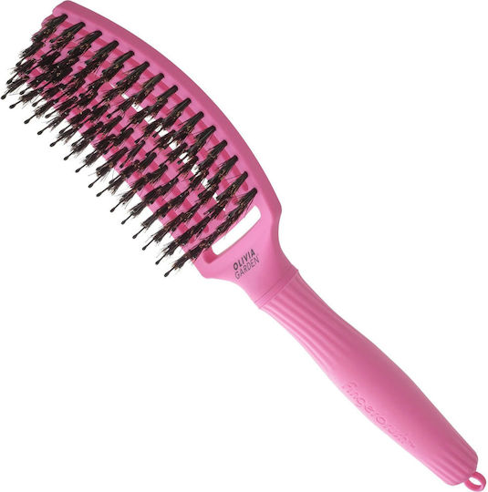 Olivia Garden Fingerbrush Brush Hair for Detangling Pink