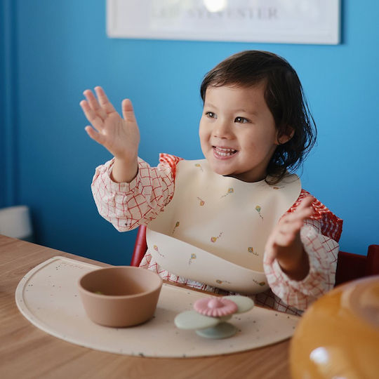 Mushie Waterproof Bib Silicone with Pocket Kites