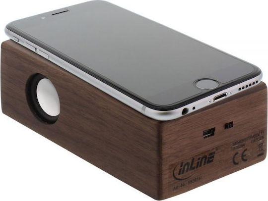 InLine Woodbrick Ηχείο Bluetooth 3W με Διάρκεια Μπαταρίας έως 8 ώρες Καφέ