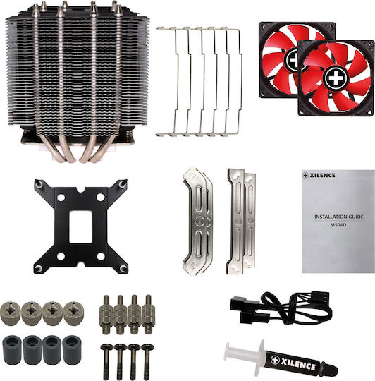 Xilence M504D Ψύκτρα Επεξεργαστή για Socket AM4/115x/AM3/AM3+ Κόκκινη