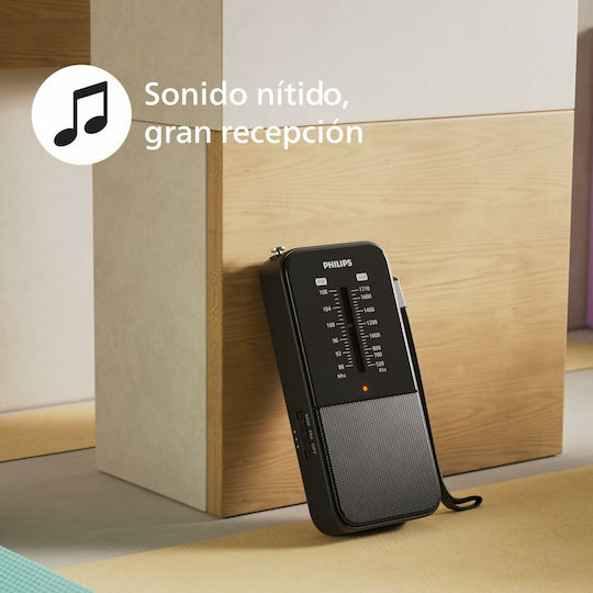 Philips Tar1509 Battery Radio Black