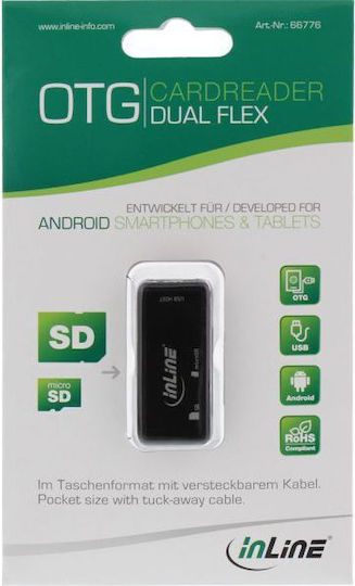 Otg Dual Flex Card Reader Sd Microsd Slots 2 Usb 66776