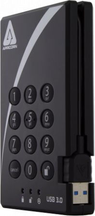 Apricorn Aegis Padl USB 3.1 External 2.5" HDD 2TB Black