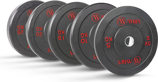 AMILA Set of Plates Olympic Type Rubber 1 x 15kg Φ50mm