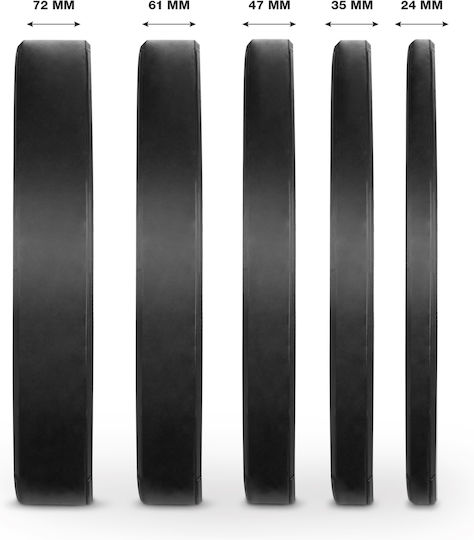 AMILA Set of Plates Olympic Type Rubber 1 x 10kg Φ50mm