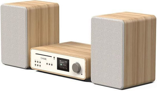 Pure Ηχοσύστημα 2.0 Classic 252807 100W με CD Player, WiFi και Bluetooth Λευκό