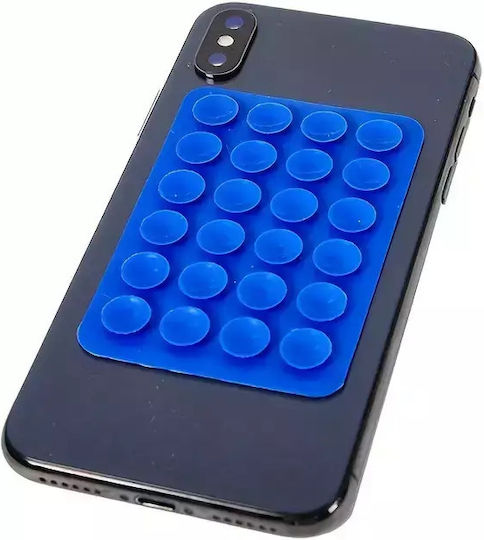 OEM Saugnapf Selfie Silikon Klebehalter Rechteckige Form – Blau