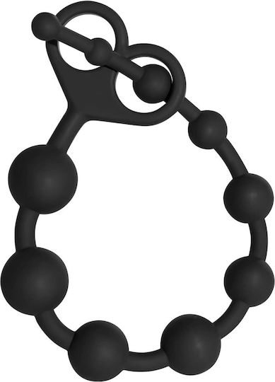 SMD Decimorum Anal Silicone Chain with 10 Beads Anal Beads Black