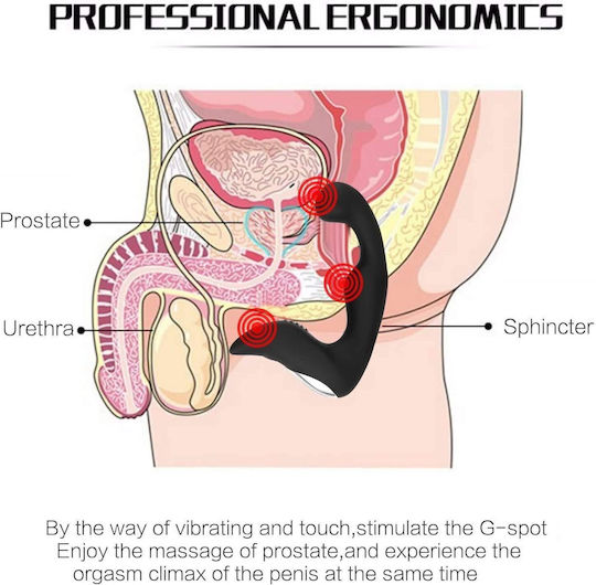 SMD Prostate Vibrator Ball Πρωκτικός Δονητής Large Μαύρος