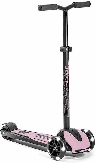 Scoot & Ride Trotinetă Copii Pliabilă Highwaykick 5 Led cu 3 Roți pentru 5+ Ani Roz