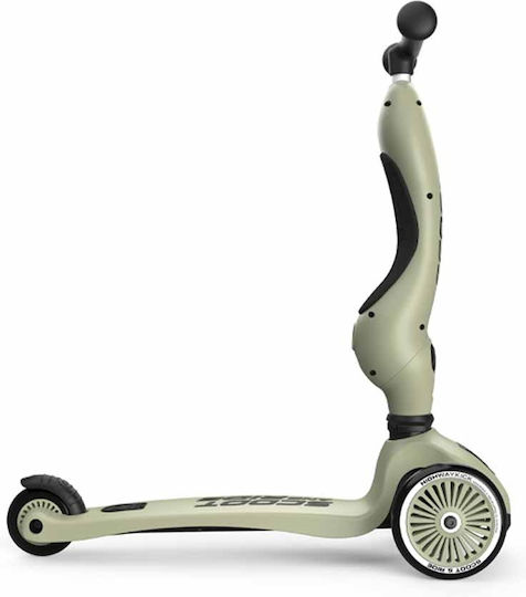 Scoot & Ride Παιδικό Πατίνι Highwaykick 1 Τρίτροχο με Κάθισμα για 1-5 Ετών Olive