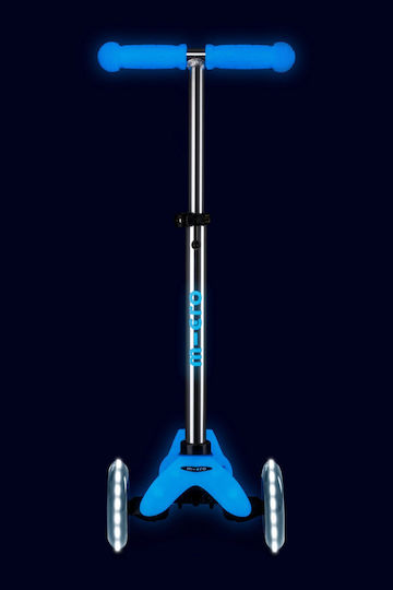 Micro Kinderroller Mini Deluxe Glow LED 3-Rad für 2-5 Jahre Arktisblau