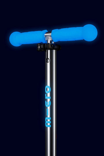 Micro Kinderroller Mini Deluxe Glow LED 3-Rad für 2-5 Jahre Arktisblau
