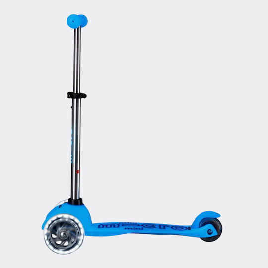 Micro Kinderroller Mini Deluxe Glow LED 3-Rad für 2-5 Jahre Arktisblau