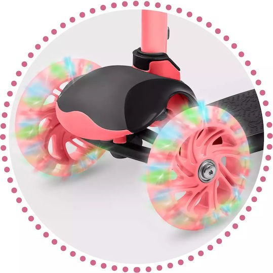 Ricokids Παιδικό Πατίνι Αναδιπλούμενο Loco Τρίτροχο Ροζ