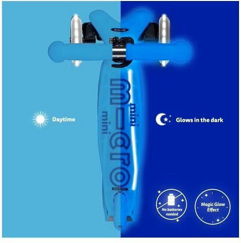 Micro Παιδικό Πατίνι Deluxe Glow Led Plus Τρίτροχο Τιρκουάζ