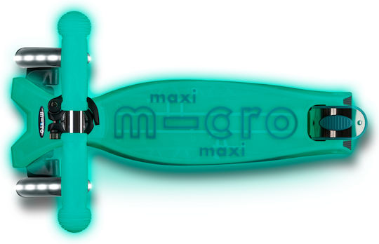 Micro Scuter Copii Deluxe Glow Led 3 Roți Pentru 5+ Ani Jelly Verde