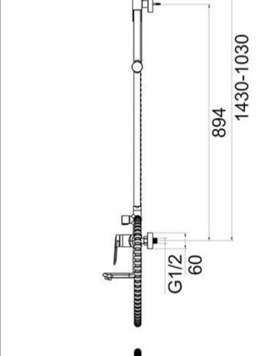 Interflex Στήλη Ντουζ με Μπαταρία Interflex Στήλη Ντουζ με Μπαταρία