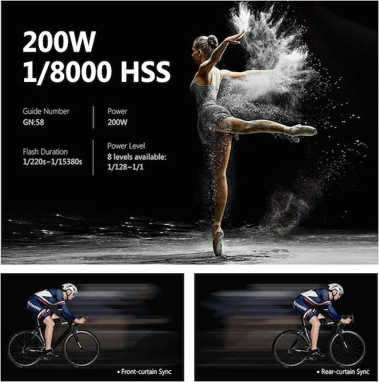 Neewer 200ws 2.4g TTL светкавица, съвместима с DSLR фотоапарати Canon 90097583