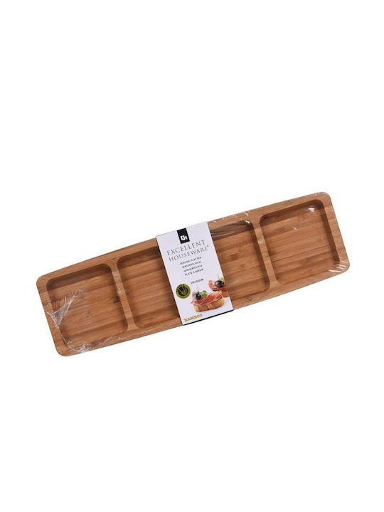 Excellent Houseware Διακοσμητική Πιατέλα Καφέ 33x10x1.8εκ. Excellent Houseware Διακοσμητική Πιατέλα Καφέ 33x10x1.8εκ.