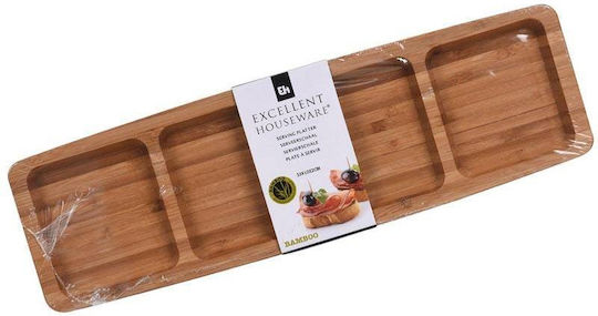 Excellent Houseware Διακοσμητική Πιατέλα Καφέ 33x10x1.8εκ.