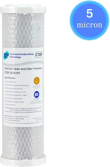 Pentair 2G Slimline White Sistem de Filtrare a Apei Singur Sub blat Filtru cu Diafragmă 1/4'' cu Robinet și Filtru de Schimb PURE CTOP 2510-05 5μm