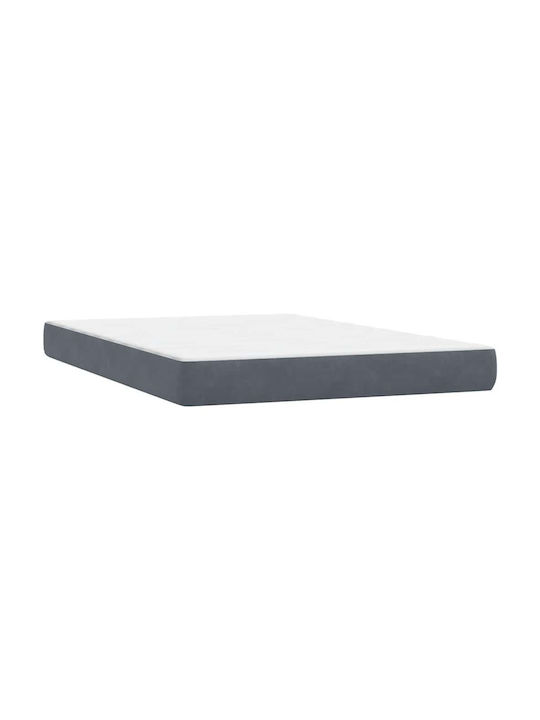 Doppelbett Mit Stoff Dunkelgrau Mit Lattenrost & Matratze 160x210cm