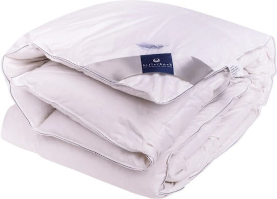 Billerbeck Pilotă Dublu De Puf 200x220cm Virgin Satin Casettino Alb
