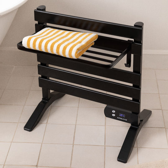Create Ηλεκτρική Πετσετοκρεμάστρα 150W 55.8x52.3cm Μαύρη