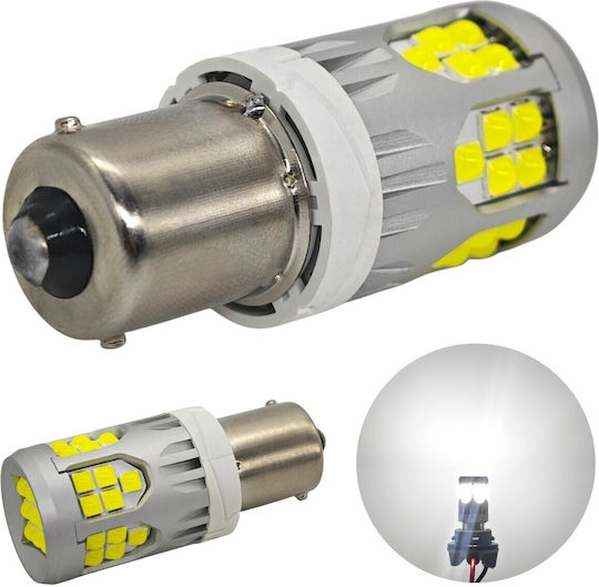 Λάμπα Αυτοκινήτου P21W / BA15S / R10W / DRL Canbus LED 5500K Ψυχρό Λευκό