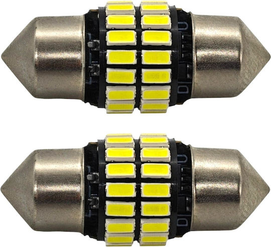 Lampen Auto C3W / C5W / C10W / C21W Canbus LED 5500K Kaltes Weiß 12V 1Stück