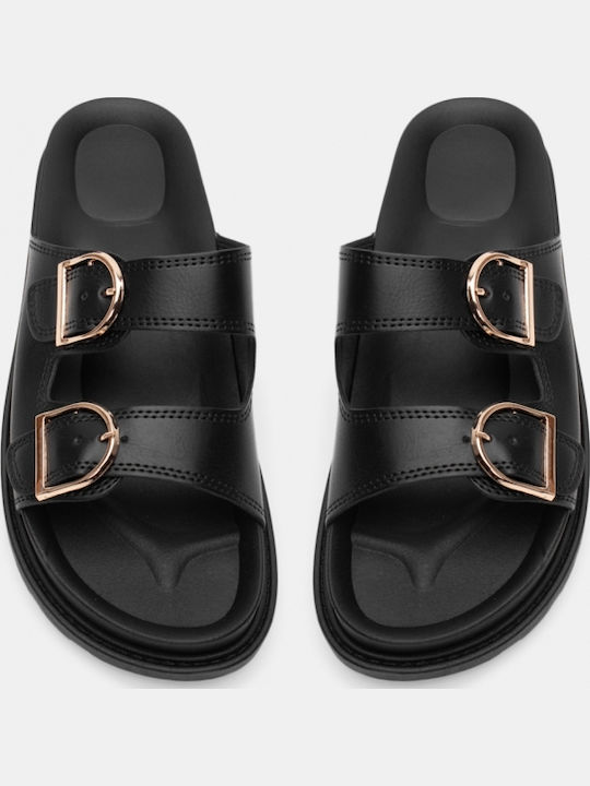 Women's Flat Sandals Flatforms in Black Color