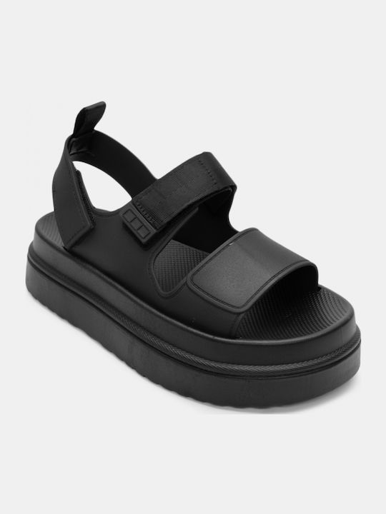 Women's Flat Sandals Flatforms in Black Color