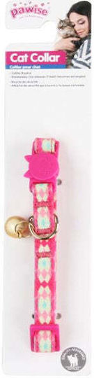 Pawise Pawise Cat Collar with Bell 20-30cm Pink