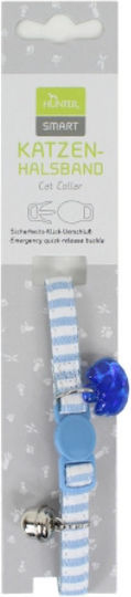 Hunter Cotton Stripes Cat Collar 18-32cm Blue