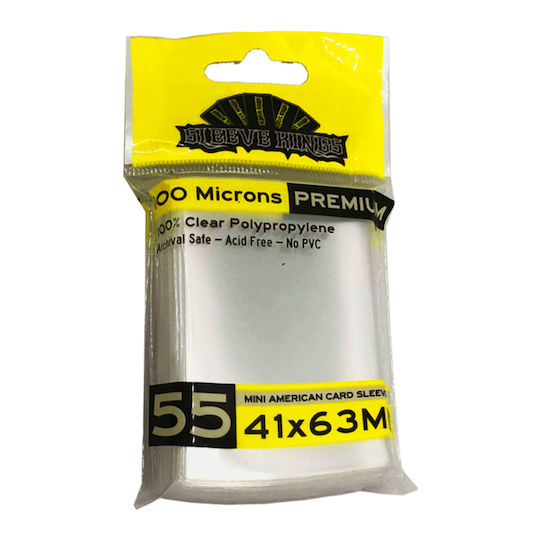 Sleeve Kings Premium Kartenhüllen Mini Amerikanisch Größe 55τμχ Transparente
