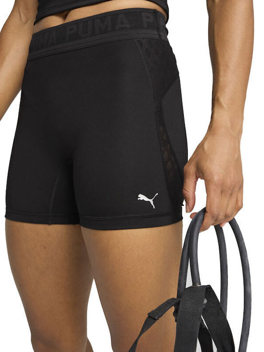 Leggings Pentru Instruire Colană-Fusta Pantaloni Scurți Talie Înaltă Negru
