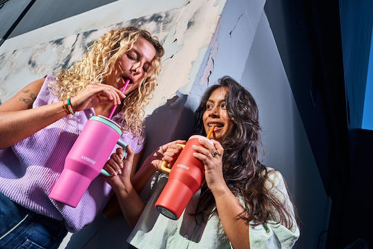 Kambukka Чаша Термос Неръждаема Стомана 950ml Thermal Mug Телескопична Сламка Bubblegum Mint с Сламка