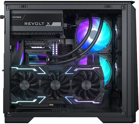 Phanteks Eclipse P200A Performance Edition Gaming Mini-Turm Computergehäuse mit Seitenfenster Schwarz