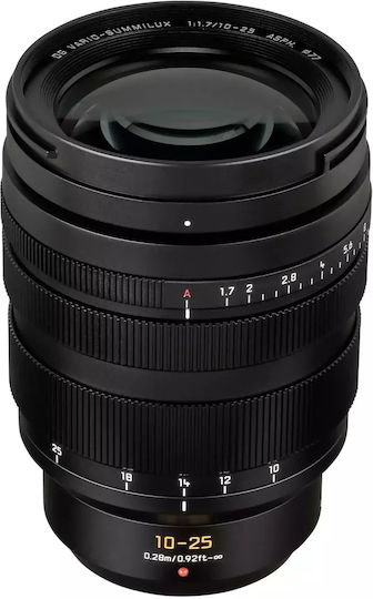 Panasonic Crop Φωτογραφικός Φακός Leica DG Vario-Summilux 10-25mm f/1.7 Asph Wide Angle για Micro Four Thirds (MFT) Mount Μαύρος