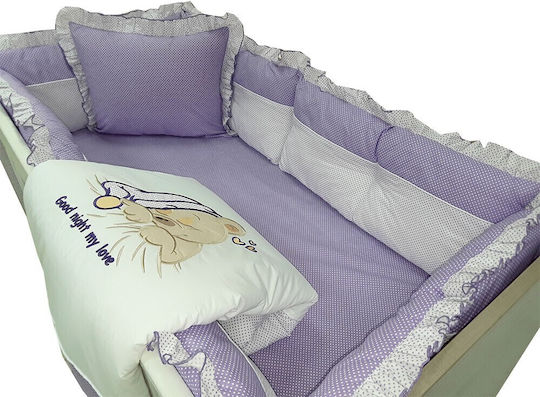 Beboulino Σετ Κούνιας Sweet Sleep Μωβ 8τμχ 70013140960