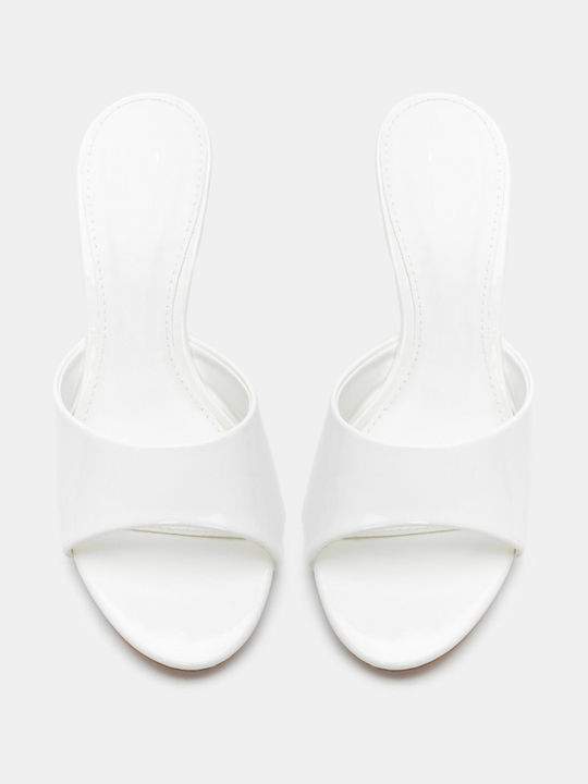 Luigi Heel Mules White