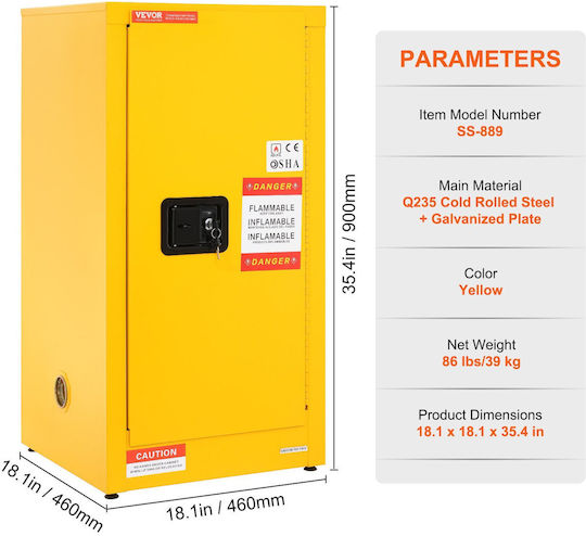 Vevor Industrial Facilities Accessories XFG900X460X460HS1V0