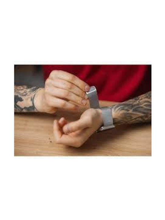 Forcell Λουράκι Ανοξείδωτο Ατσάλι Ασημί (Apple Watch 42/44/45/46/49mm, Forcell)