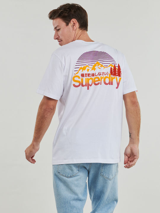 Superdry Great Outdoors Chest Tricou Alb