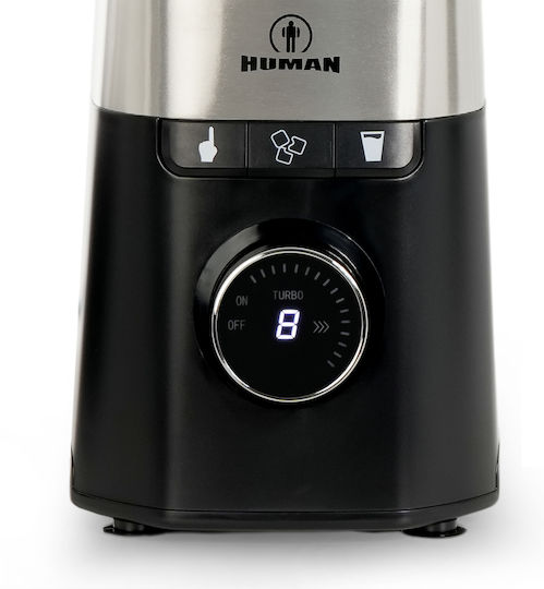 Human Блендер със Стъклена Кана 1,5 л 1800W Черен HU-3015